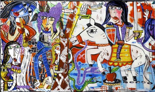 L'Eroina e Bacco by Alessandro Siviglia, Painting for Sale on Select