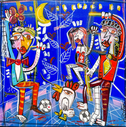El Juego La Gallina by Alessandro Siviglia, Painting for Sale on Select