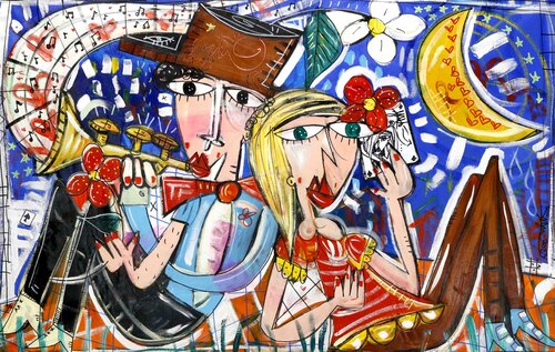 Tromba che Suona per Te by Alessandro Siviglia, Painting for Sale on Select