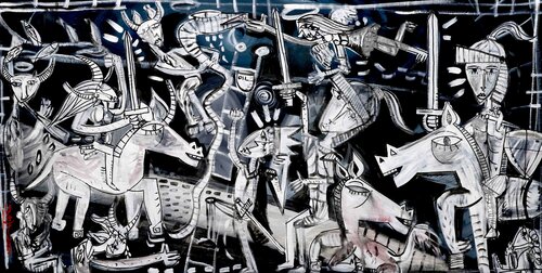 La Battaglia dei Demoni by Alessandro Siviglia, Painting for Sale on Select