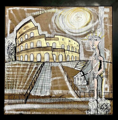 Piazza del Colosseo by Alessandro Siviglia, Painting for Sale on Select