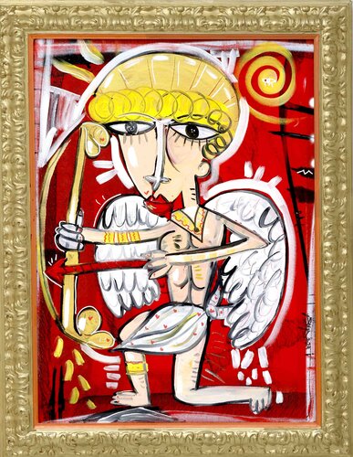 Cupido Cuori e Frecce by Alessandro Siviglia, Painting for Sale on Select