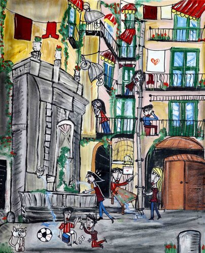 Largo Campo Salerno by Alessandro Siviglia, Painting for Sale on Select