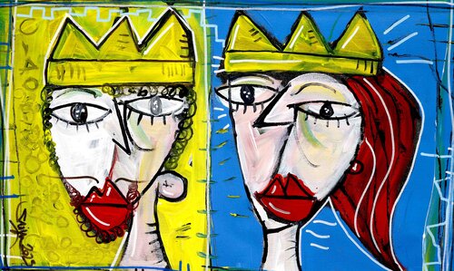 Il Re e la Rossa by Alessandro Siviglia, Painting for Sale on Select