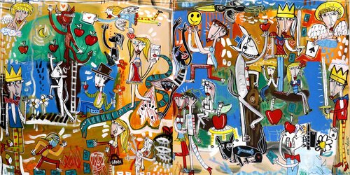 Grande dipinto, ideale per arredare le ampie pareti del soggiorno by Alessandro Siviglia, Painting for Sale on Select