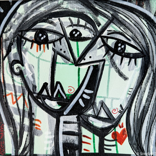 Due Visi by Alessandro Siviglia, Painting for Sale on Select