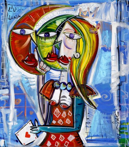 Luna e L'Una by Alessandro Siviglia, Painting for Sale on Select