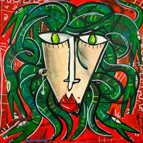 Testa di Medusa by Alessandro Siviglia, Painting for Sale on Select