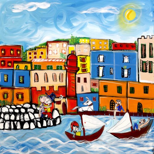 Paesaggio di Ponza by Alessandro Siviglia, Painting for Sale on Select