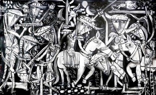 Guerra di Parole by Alessandro Siviglia, Painting for Sale on Select