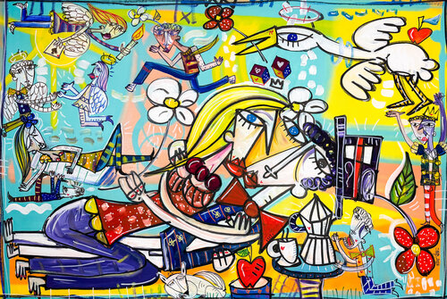 Abbraccio di Cuore by Alessandro Siviglia, Painting for Sale on Select