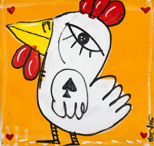 Il Gallo di Picche by Alessandro Siviglia, Painting for Sale on Select