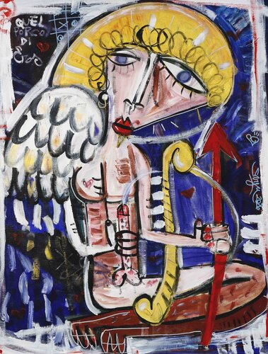Quel Porco di Eros by Alessandro Siviglia, Painting for Sale on Select