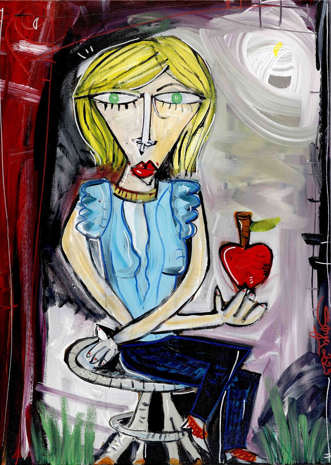 Ritratto Moglie Alessandro Siviglia Original painting for sale