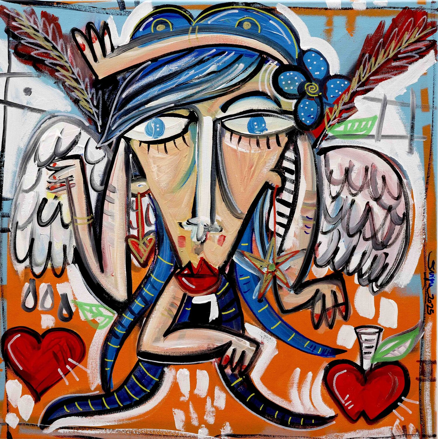 La Trinacria Siciliana Alessandro Siviglia Original painting for sale