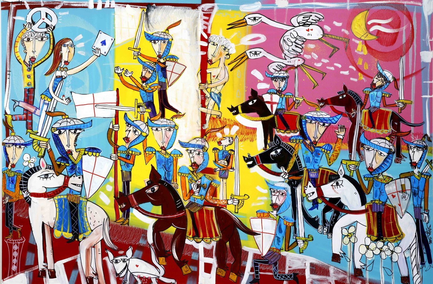 L'Esercito Alessandro Siviglia Original painting for sale