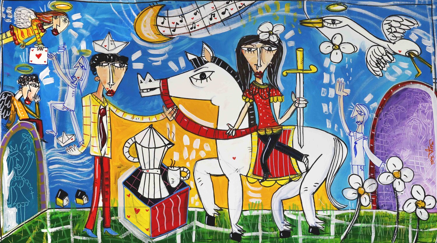 Margherita sul Campo delle Margherite Alessandro Siviglia Original painting for sale