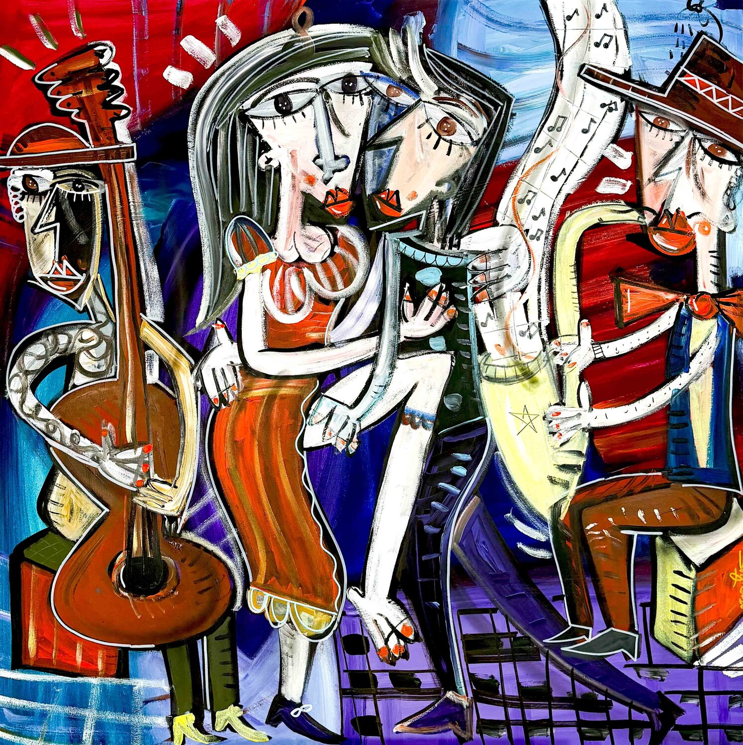 Bailando Cubano Alessandro Siviglia Original painting for sale