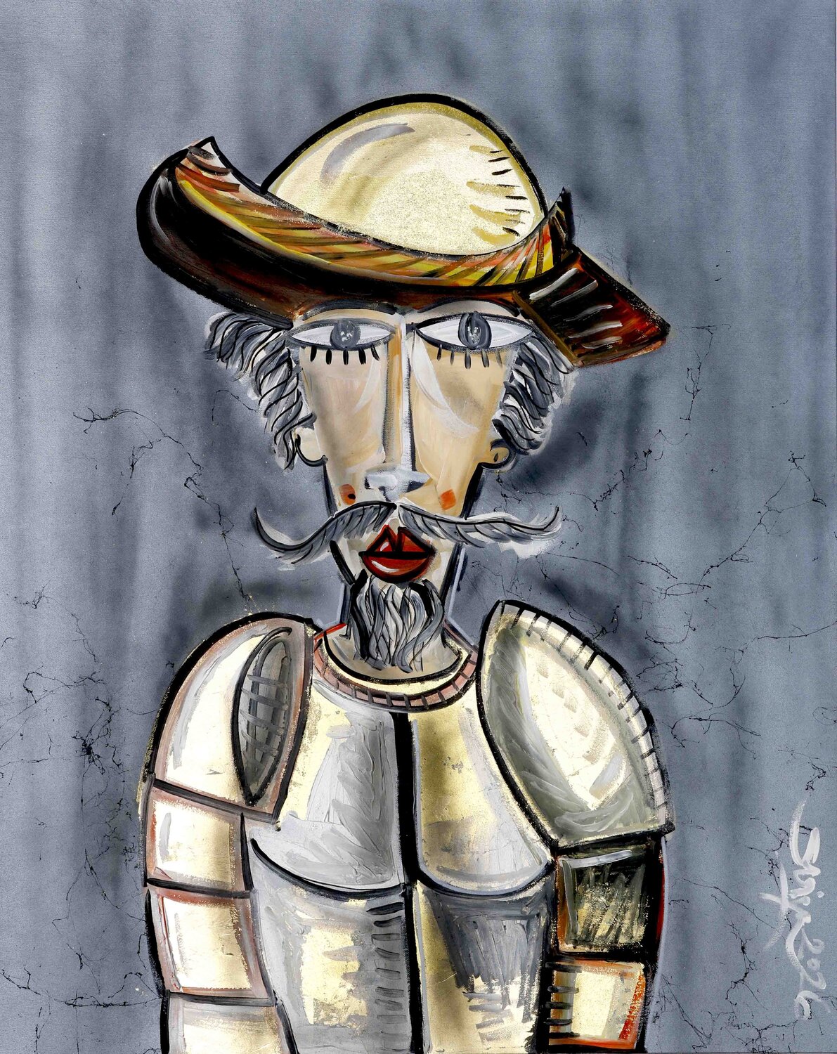 Ritratto di Don Chisciotte Alessandro Siviglia Original painting for sale