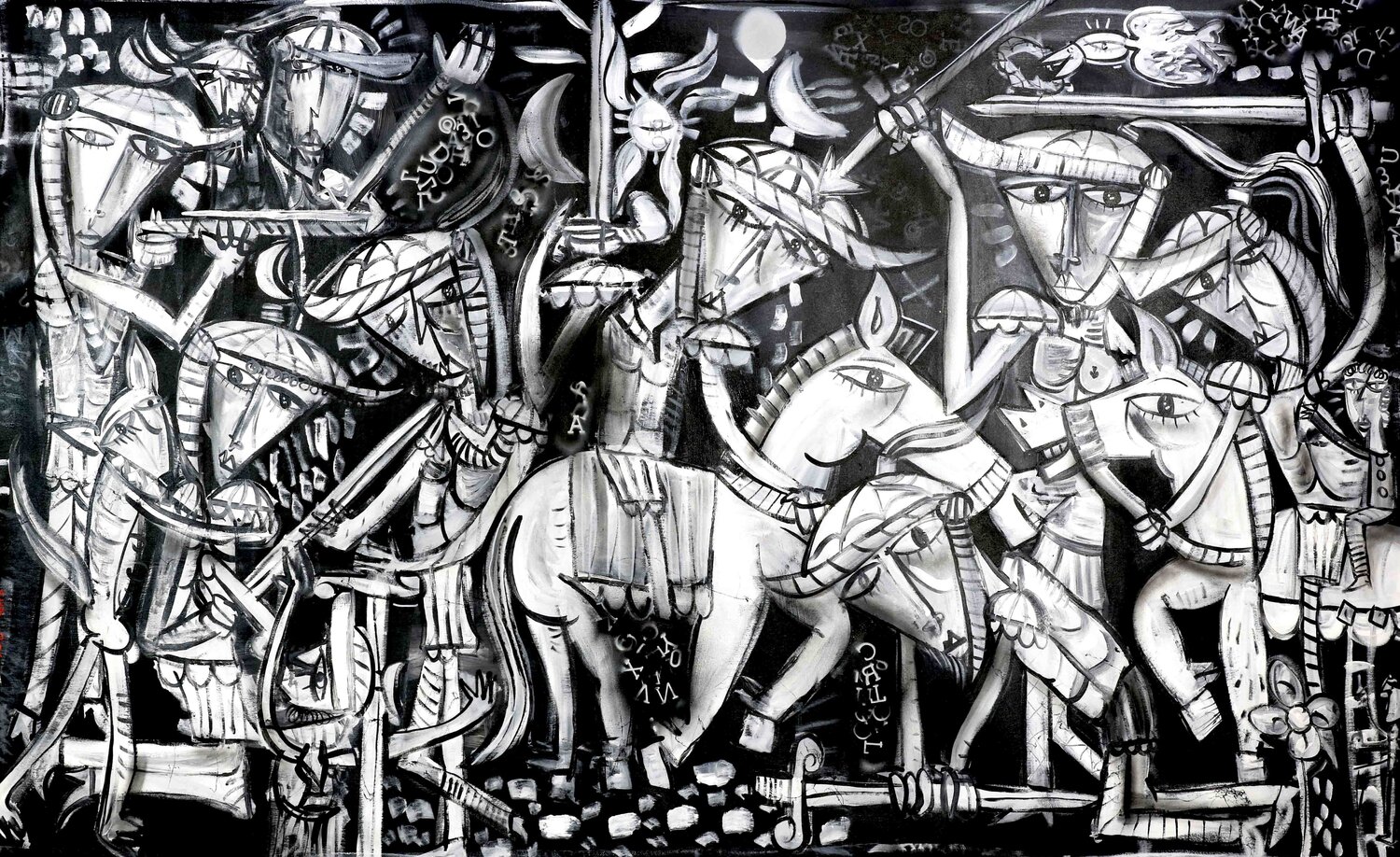 Guerra di Parole Alessandro Siviglia Original painting for sale