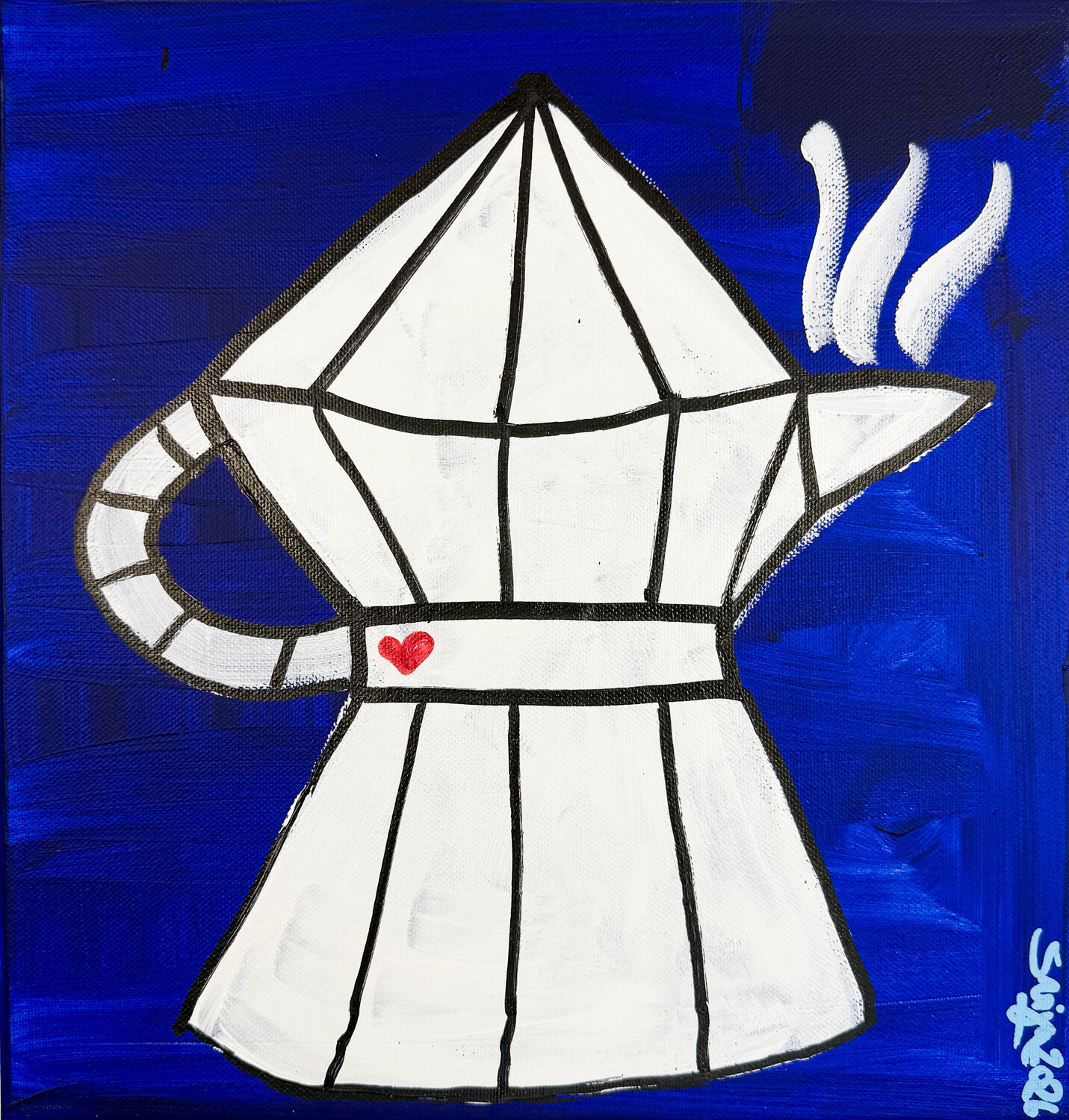 Caffè Blu Alessandro Siviglia Original painting for sale