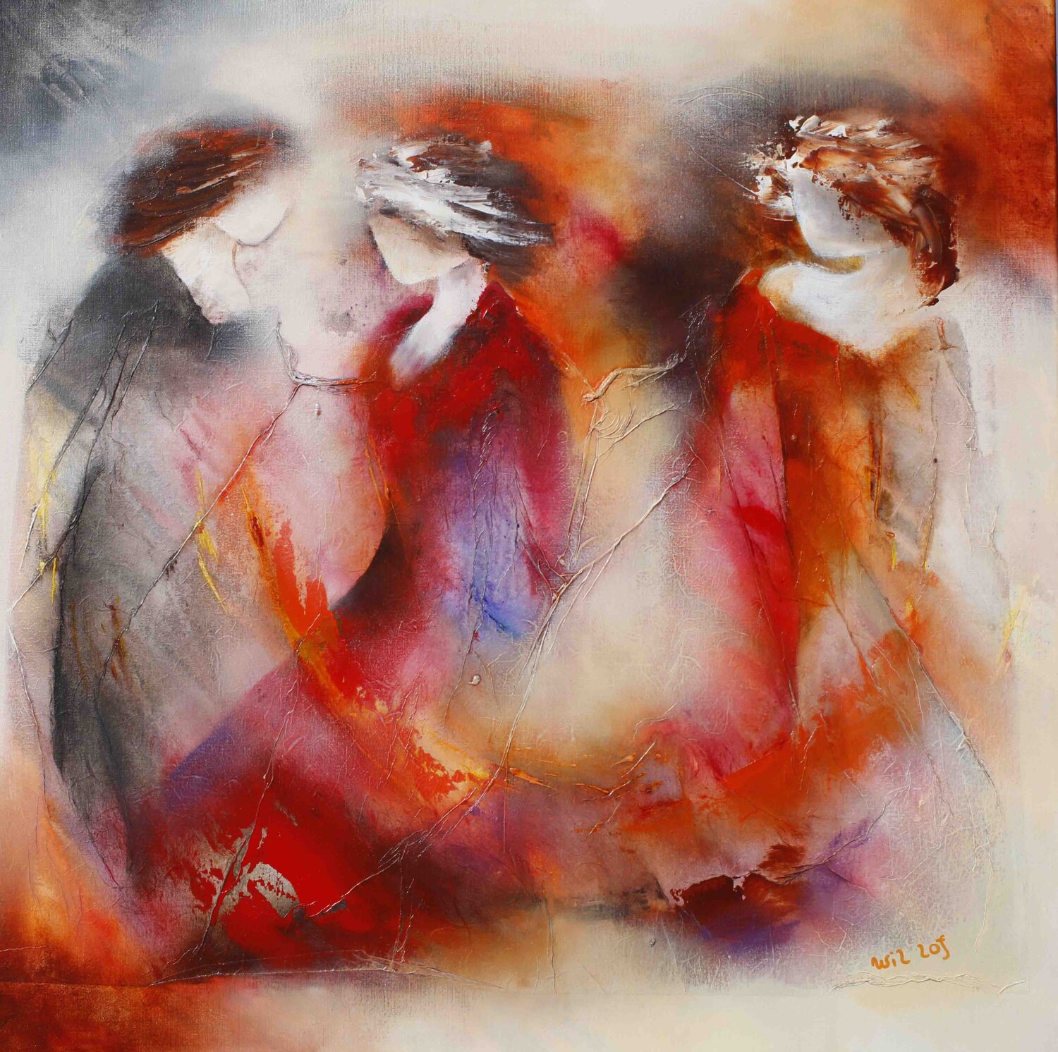 Ontmoetingen 17-04 Wil Lof Original painting for sale