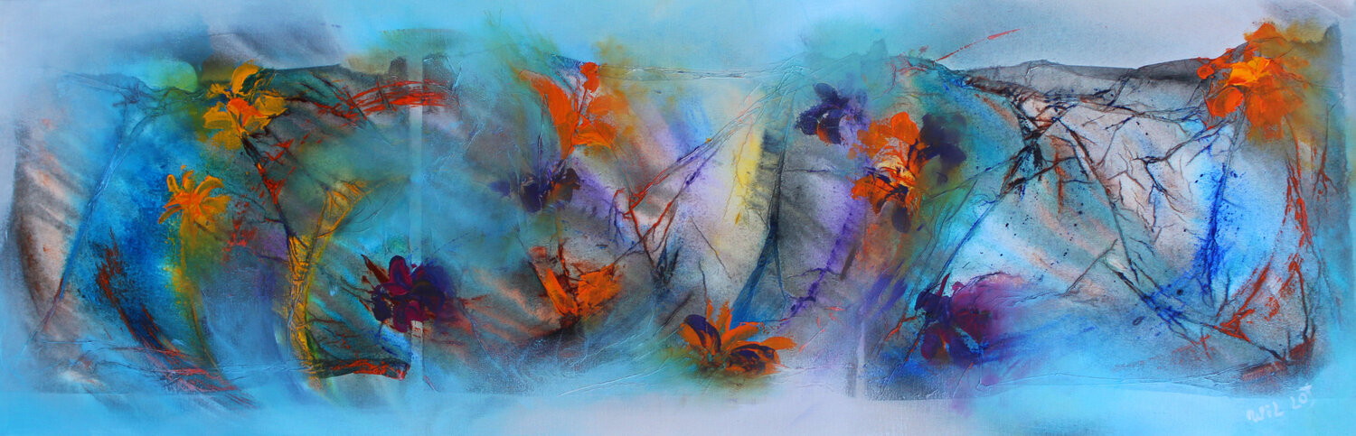 Sea of Flowers 21-04 Wil Lof Original painting for sale