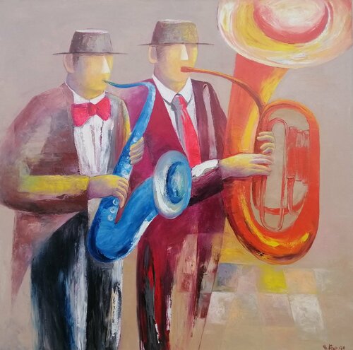 Deux artistes by Yutao Ge, Painting for Sale on Select