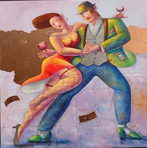 Soleil doré ( Tango) by Yutao Ge, Painting for Sale on Select