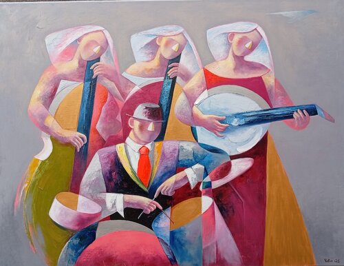 Musique ensembles by Yutao Ge, Painting for Sale on Select