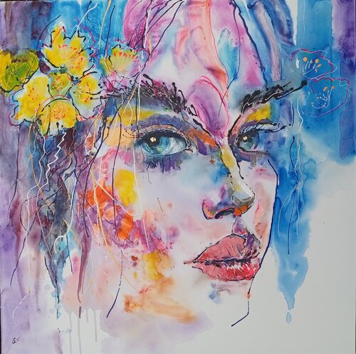 Pivoines by Yutao Ge, Painting for Sale on Select