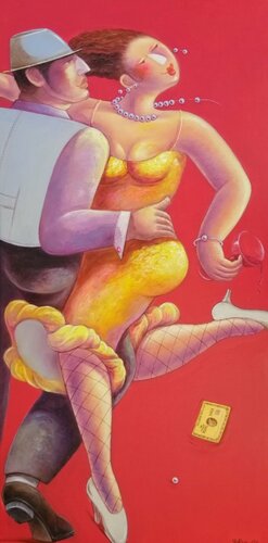 Un verre de vin by Yutao Ge, Painting for Sale on Select