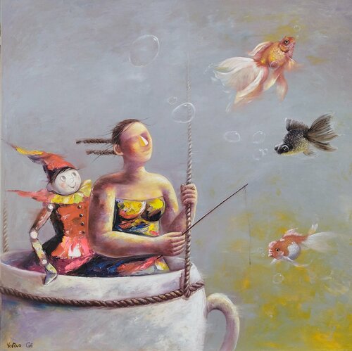 Jeu by Yutao Ge, Painting for Sale on Select