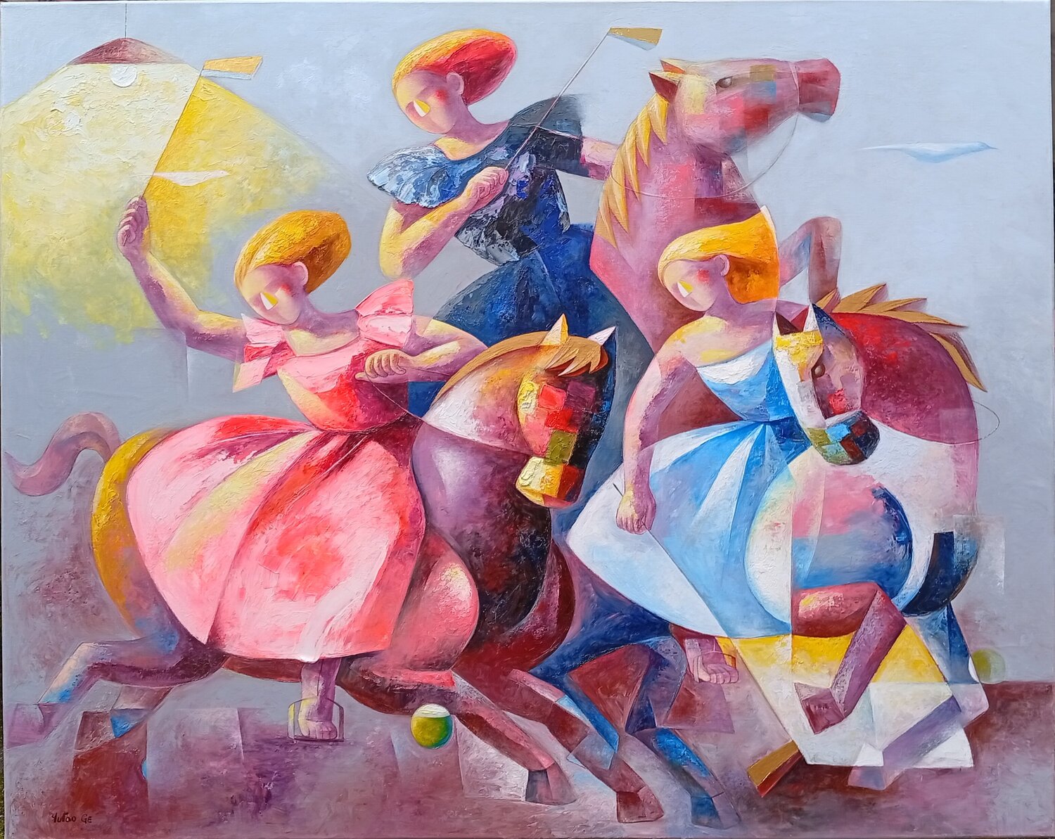 Focus Polo Yutao Ge Original painting for sale