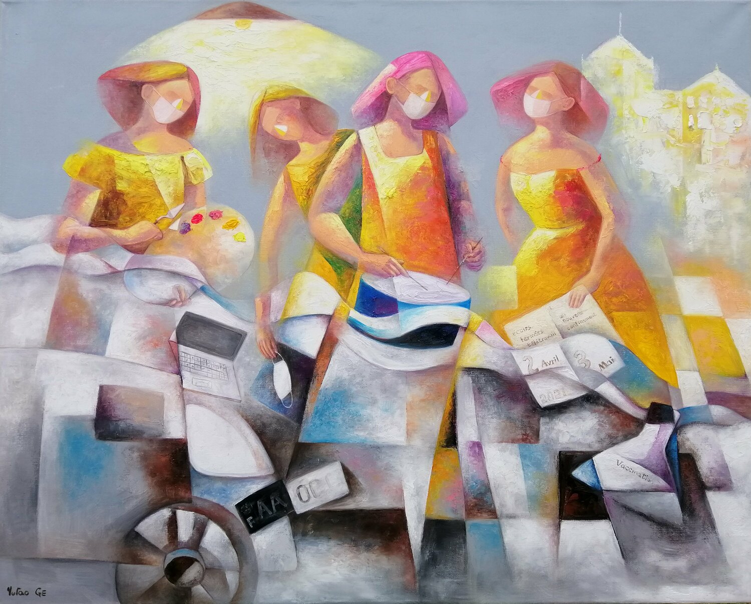 Dislocation Yutao Ge Original painting for sale