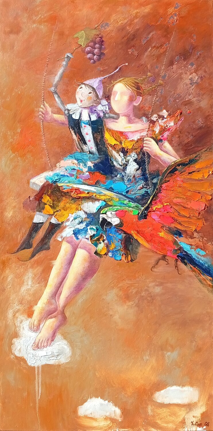 Vol de nuit Yutao Ge Original painting for sale