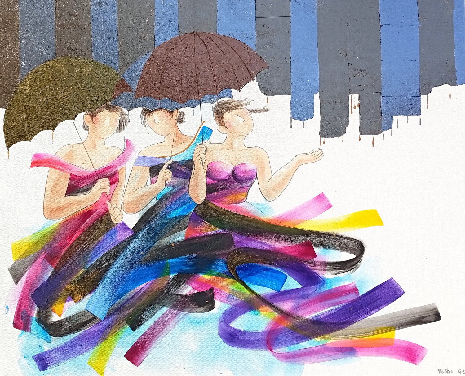 Mesdemoiselles Yutao Ge Original painting for sale