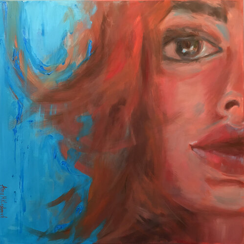 Lively - A Vivid Portrait of Happiness by Anna Miklashevich, Painting for Sale on Select