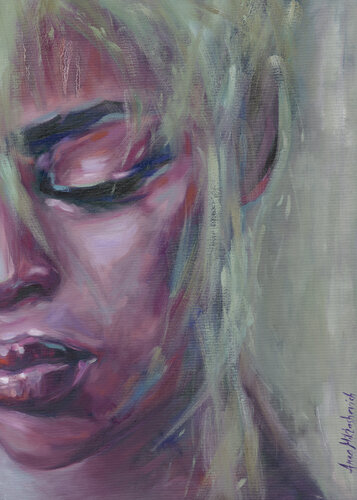 April - Black Woman Portrait Art by Anna Miklashevich, Painting for Sale on Select