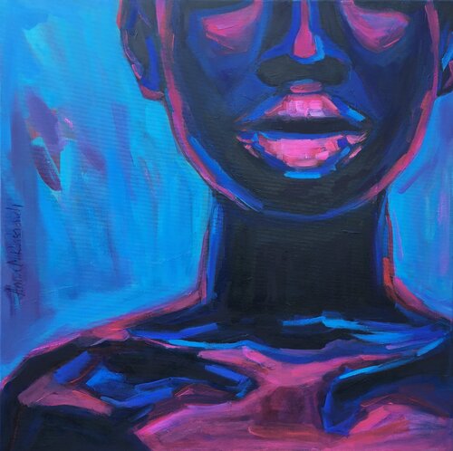 Superpower - An African Woman’s Strength to Keep Going von Anna Miklashevich, Malerei kaufen auf Select
