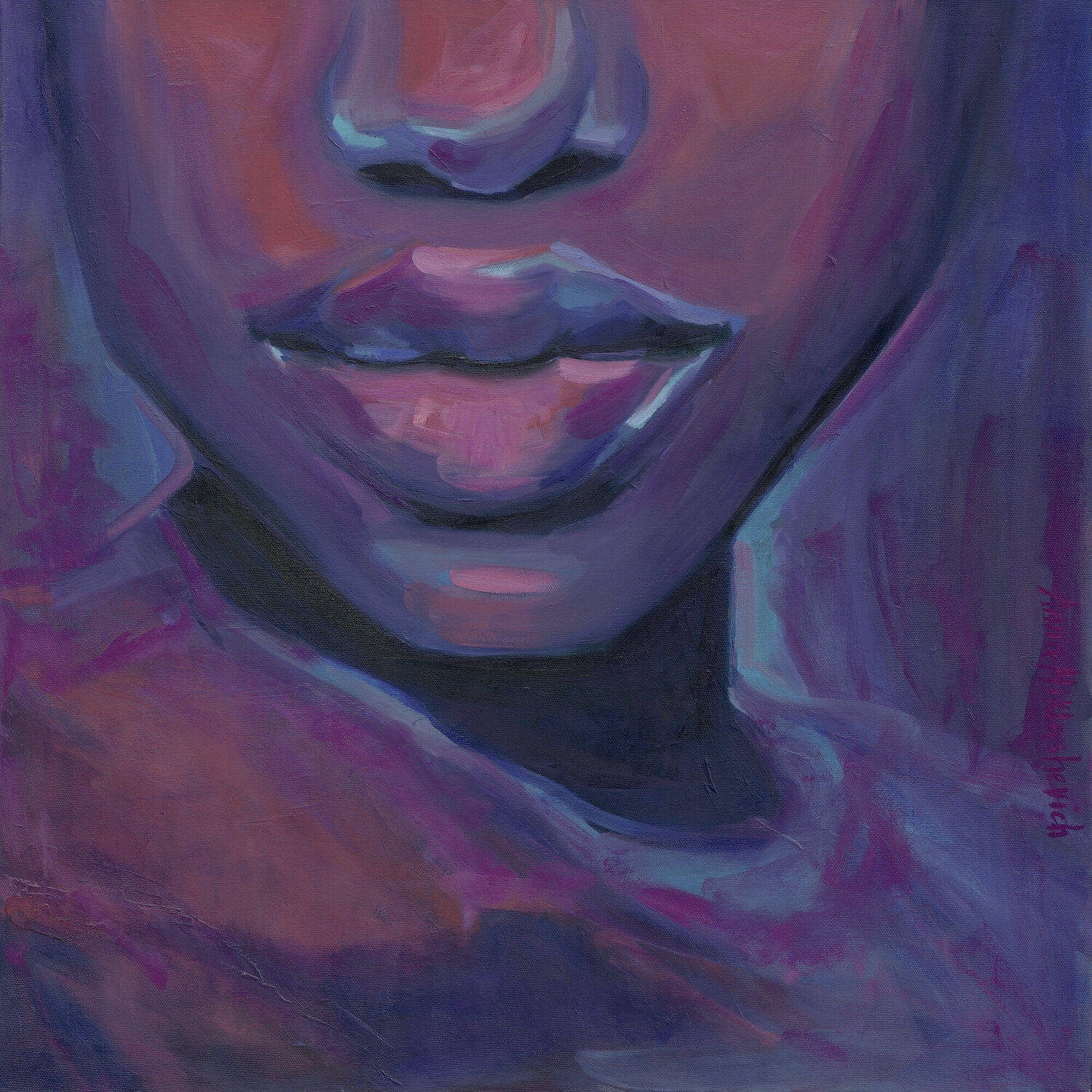 Mellowness - Soft & Chic African Female Anna Miklashevich Original painting for sale