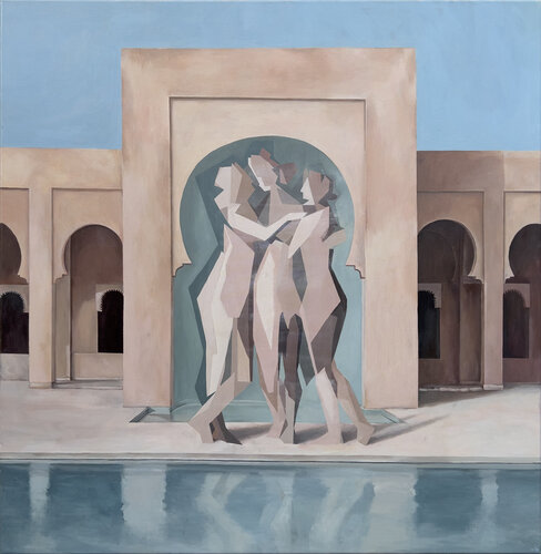 Gracje w oparach by Dorota Kwiatkowska, Painting for Sale on Select