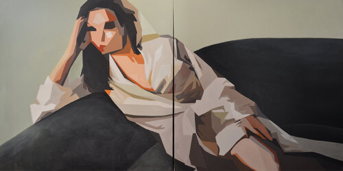 Ptaszek na uwięzi by Dorota Kwiatkowska, Painting for Sale on Select