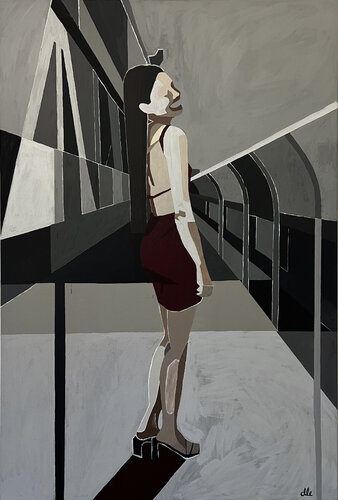 Dorota w Nowym Jorku by Dorota Kwiatkowska, Painting for Sale on Select