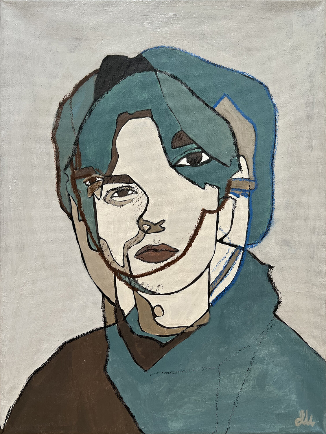 I am blue Dorota Kwiatkowska Original painting for sale