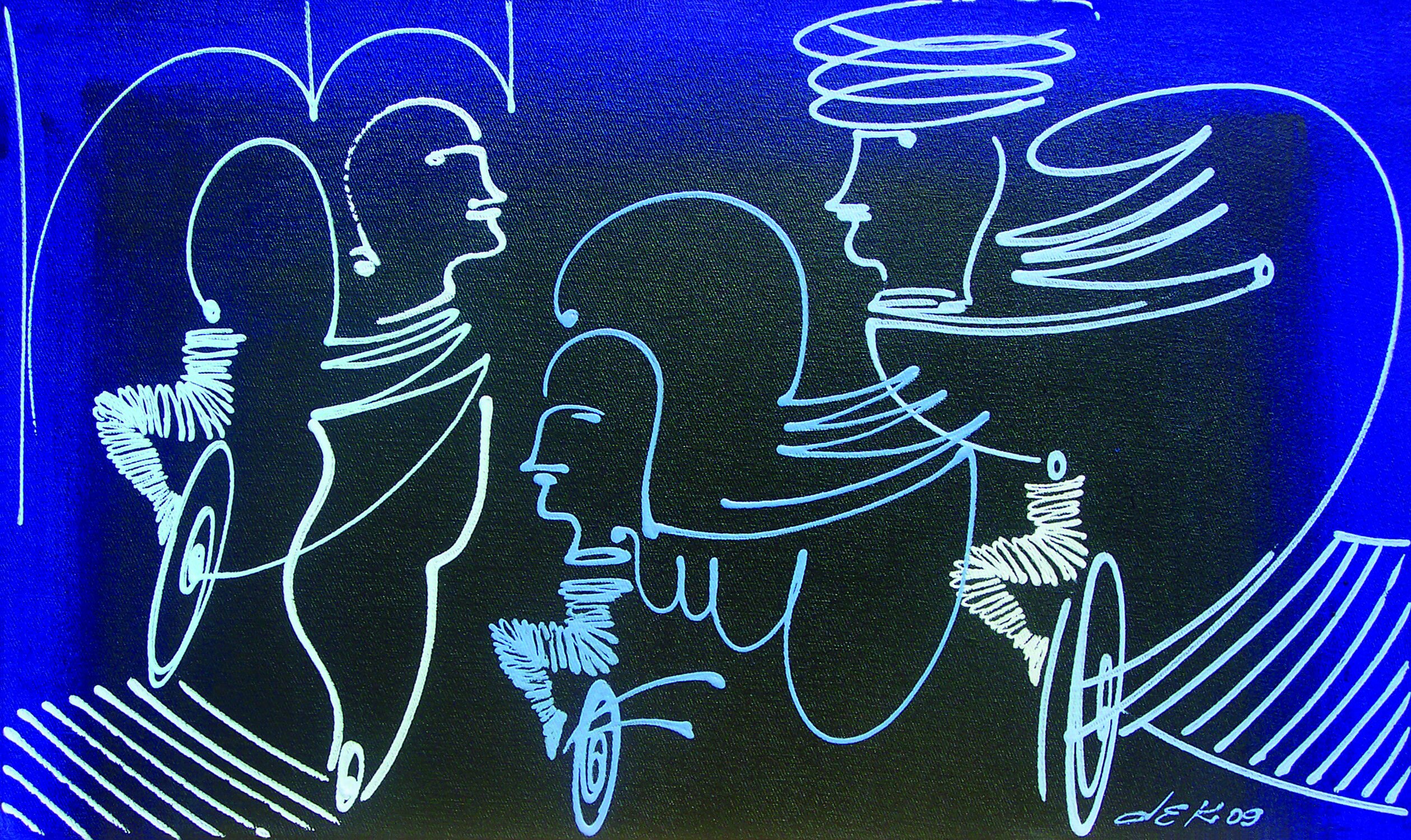 Topic Machine paintings