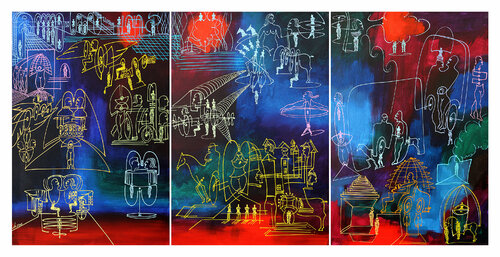 mythology of modernity by Dek, Painting for Sale on Select