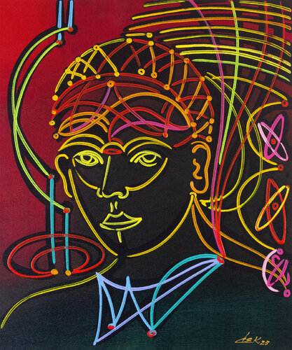 O pequeno físico / the little physicist by Dek, Painting for Sale on Select