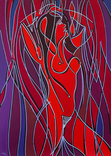 nude in the bath by Dek, Painting for Sale on Select