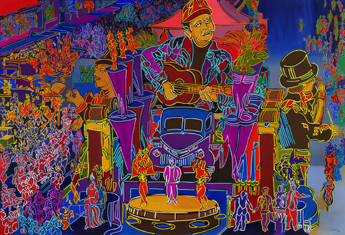viva o povo brasileiro by Dek, Painting for Sale on Select